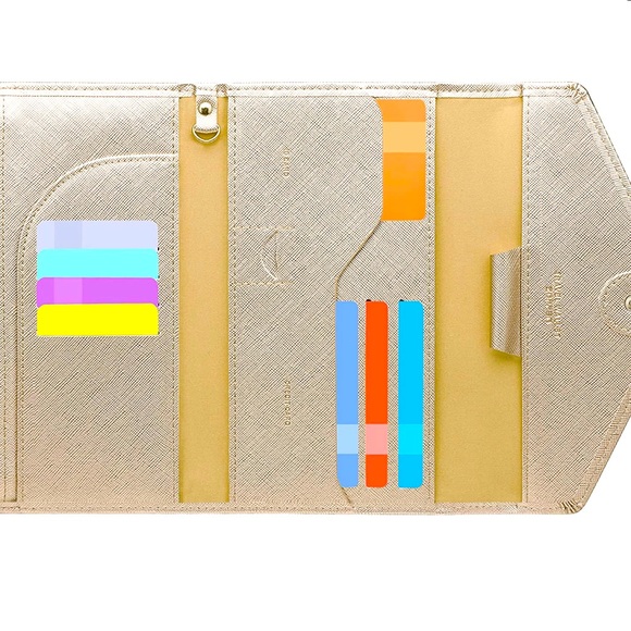 Rose Gold Mulit-purpose Rid Blocking Passport Holder Travel Wallet like new - Picture 4 of 4